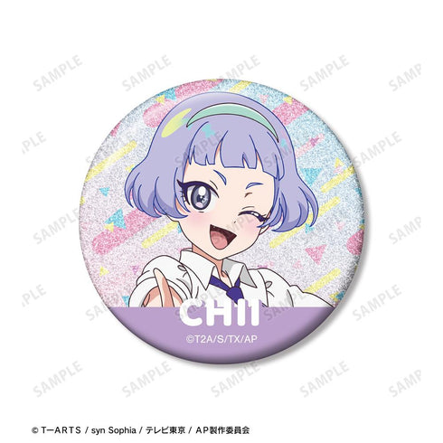 『ひみつのアイプリ』真実夜 チィ グリッター缶バッジ3個セット