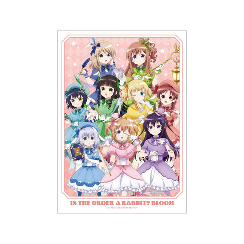 『ご注文はうさぎですか? BLOOM』描き下ろし 集合 魔法少女ver. A3マット加工ポスター