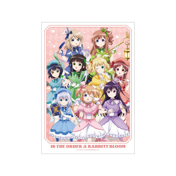 『ご注文はうさぎですか? BLOOM』描き下ろし 集合 魔法少女ver. A3マット加工ポスター