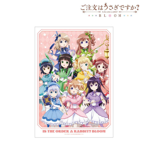 『ご注文はうさぎですか? BLOOM』描き下ろし 集合 魔法少女ver. A3マット加工ポスター