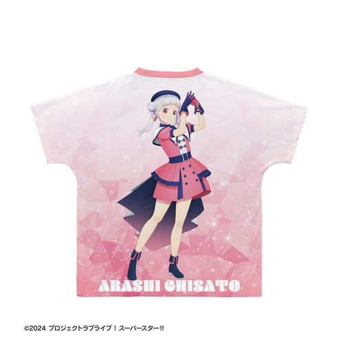 Love Live!超级明星!"由岚千里超级巨星最新绘制!中性全图案 T 恤