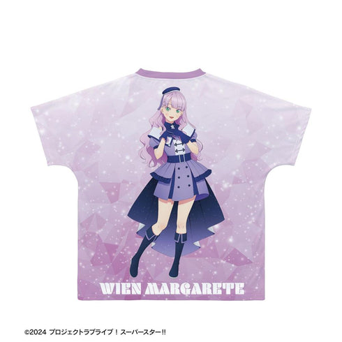 Love Live!超级明星!"全新绘制的维也纳玛格丽特超级巨星!中性全图案 T 恤