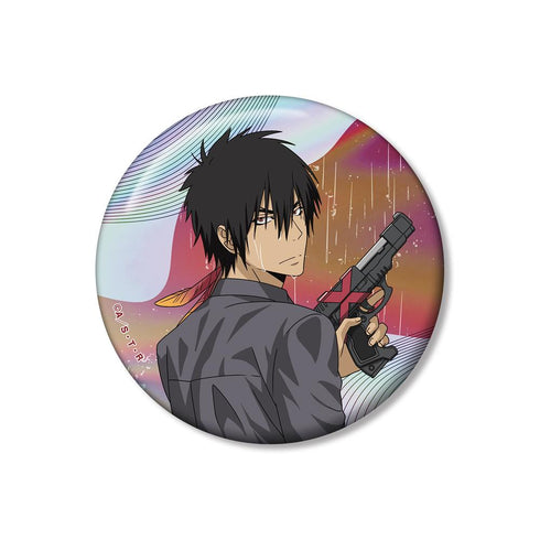 『家庭教師ヒットマンREBORN!』描き下ろし XANXUS(10年後) 戦う背中×雨ver. 75mmオーロラ缶バッジ