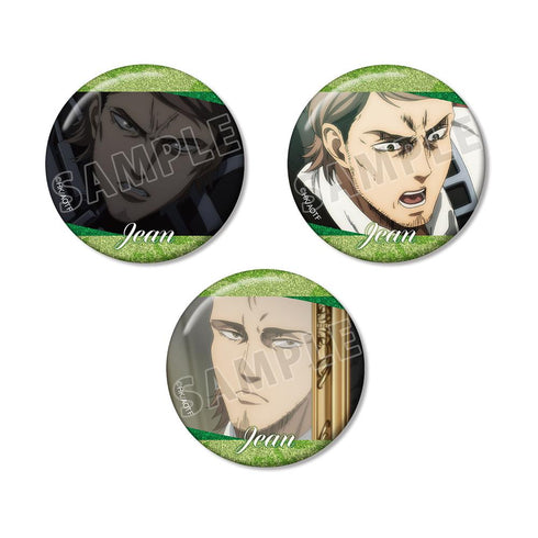 『進撃の巨人』ジャン 場面写グリッター缶バッジ3個セット