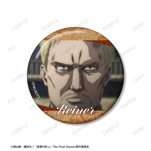 『進撃の巨人』ライナー 場面写グリッター缶バッジ3個セット