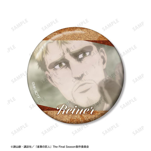 『進撃の巨人』ライナー 場面写グリッター缶バッジ3個セット