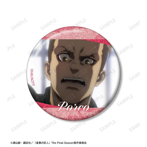『進撃の巨人』ポルコ 場面写グリッター缶バッジ3個セット