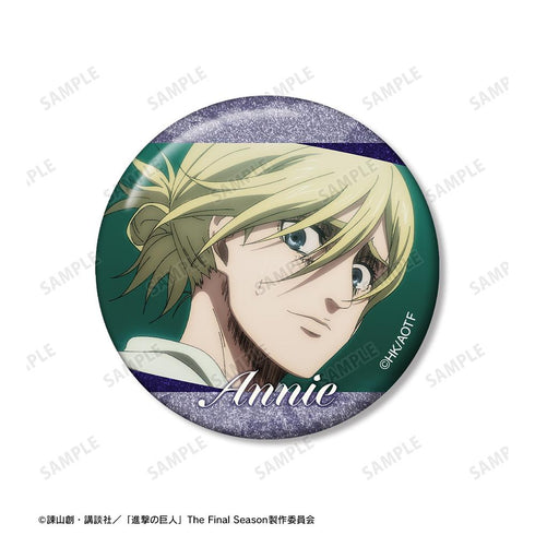 『進撃の巨人』アニ 場面写グリッター缶バッジ3個セット