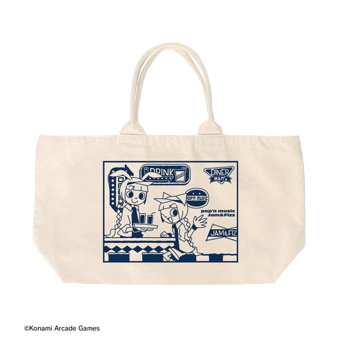 『pop'n music Jam&Fizz』ミミ&ニャミ BIGジップトートバッグ