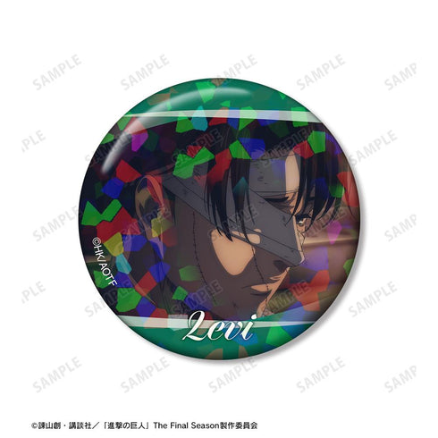 『進撃の巨人』ハンジ&リヴァイ 場面写ホログラム缶バッジ3個セット