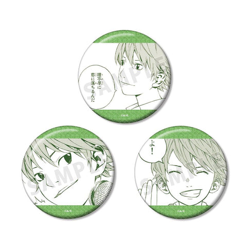 『四月は君の嘘』渡亮太 漫画コマグリッター缶バッジ3個セット