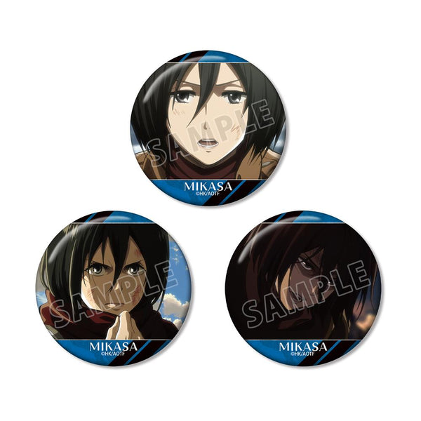 『進撃の巨人』ミカサ 場面写缶バッジ3個セット