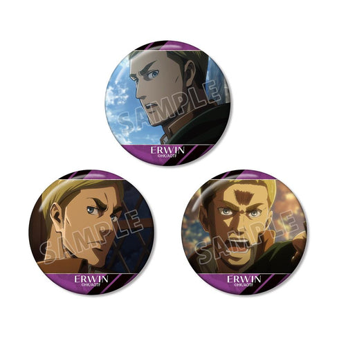 『進撃の巨人』エルヴィン 場面写缶バッジ3個セット