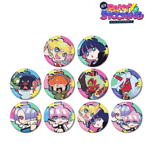 『New PANTY & STOCKING with GARTERBELT』トレーディンググリッター缶バッジ(単位/BOX)