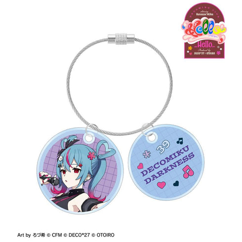 『デコミクLIVE starring 初音ミクHelloProduced by DECO*27 / OTOIRO』デコミク (ダークネス) LIVE練習中ver. Art by ろづ希 2連ワイヤーアクリルキーホルダー
