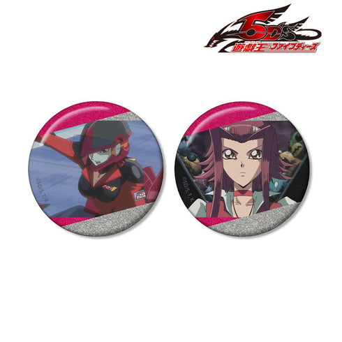 《遊戲王5D's》十六夜亞希 場景圖案閃粉徽章 2入組