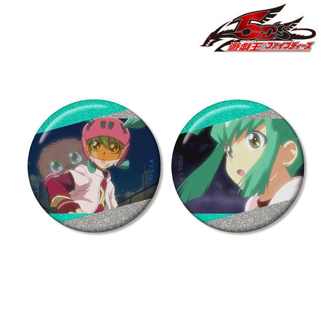 《遊戲王5D's》龍可 場景圖案閃粉徽章 2入組