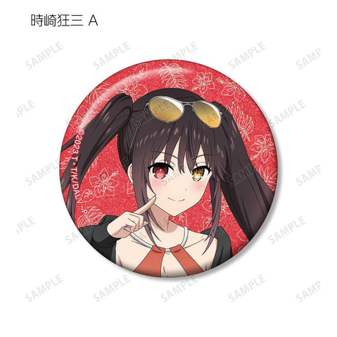 "Date A Live V" Original Illustration: Beach Date Ver. Trading Glitter Pin Badge (Sold by the box)