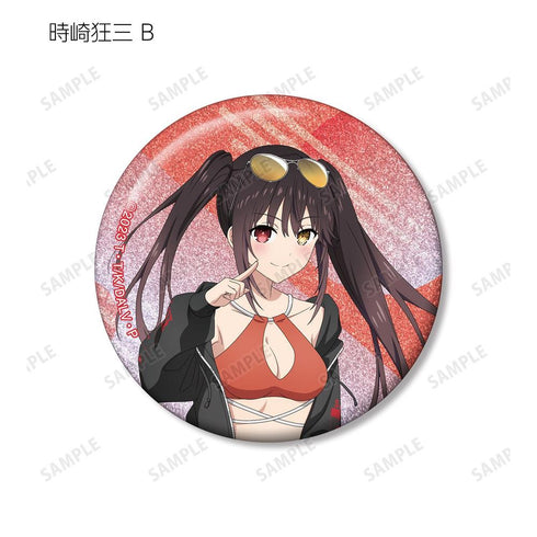 "Date A Live V" Original Illustration: Beach Date Ver. Trading Glitter Pin Badge (Sold by the box)