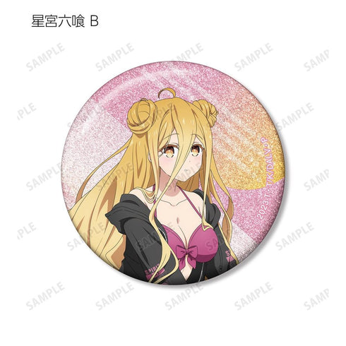 "Date A Live V" Original Illustration: Beach Date Ver. Trading Glitter Pin Badge (Sold by the box)