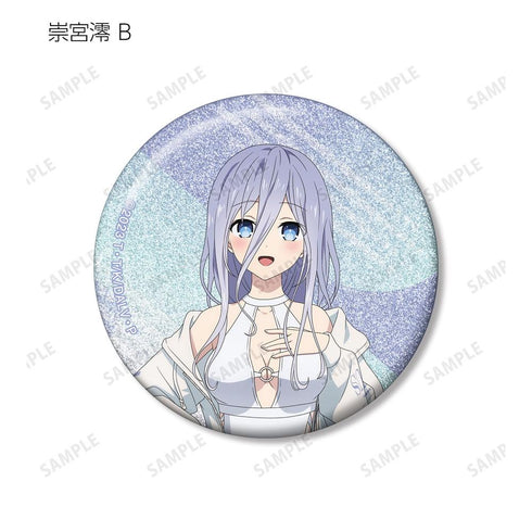 "Date A Live V" Original Illustration: Beach Date Ver. Trading Glitter Pin Badge (Sold by the box)