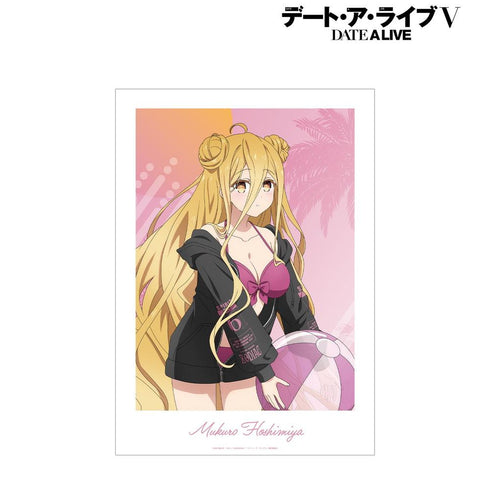 "Date A Live V" Original Illustration: Rokuko Hoshimiya Beach Date Ver. A3 Matte-Finish Poster