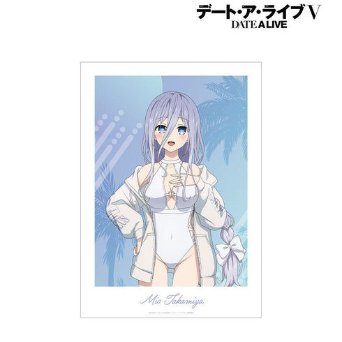 "Date A Live V" Original Illustration: Mio Takamiya Beach Date Ver. A3 Matte-Finish Poster