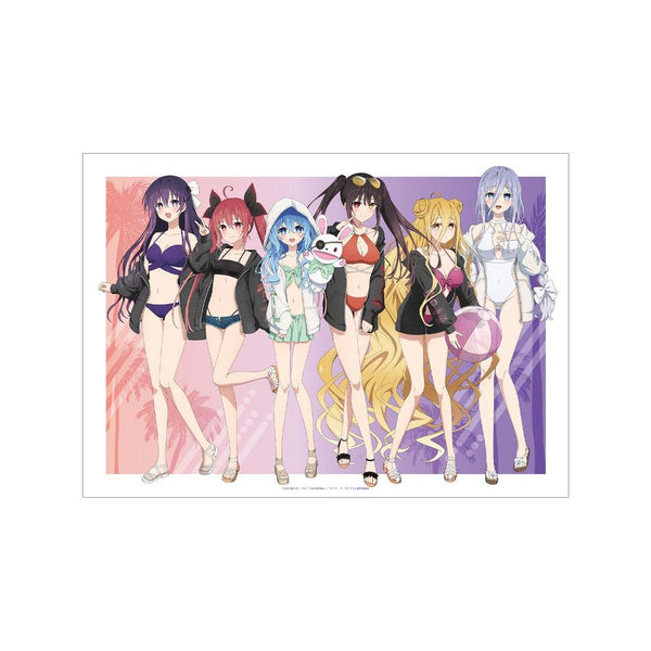 "Date A Live V" Original Art: Group Beach Date Ver. A3 Matte-Finish Poster