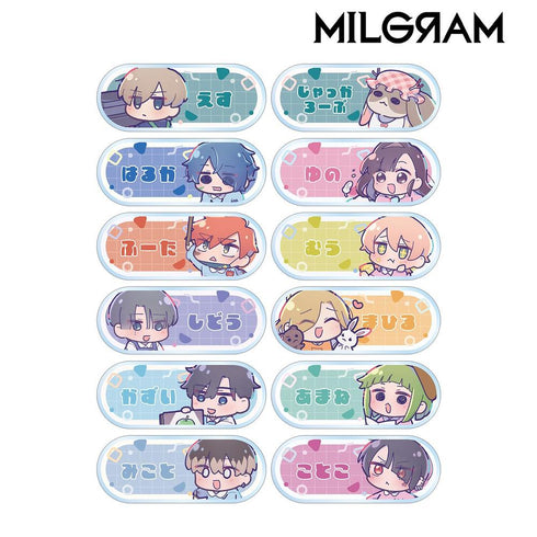 『MILGRAM -ミルグラム-』描き下ろし ミニグラム 幼稚園ver. トレーディングアクリルネームプレート(単位/BOX)【202608再販】