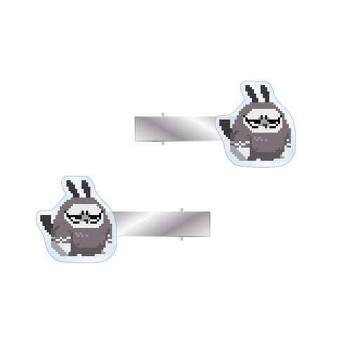 『NU: カーニバル』親父 ドット絵 アクリルヘアクリップ2個セット