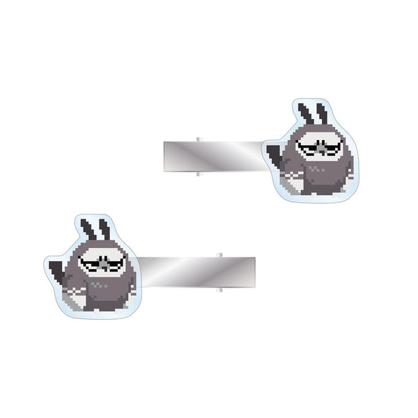 『NU: カーニバル』親父 ドット絵 アクリルヘアクリップ2個セット