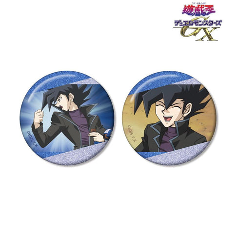 "Yu-Gi-Oh! Duel Monsters GX" Jun Manjome Scene Glitter Pin Badge 2-Piece Set