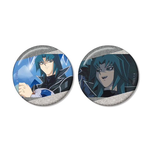 "Yu-Gi-Oh! Duel Monsters GX" Ryo Helkaiser Scene Glitter Pin Badge 2-Piece Set