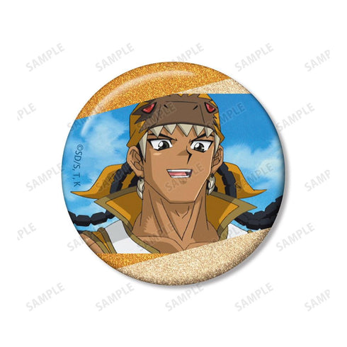 "Yu-Gi-Oh! Duel Monsters GX" Tyranno Kenzan Scene Glitter Pin Badge 2-Piece Set