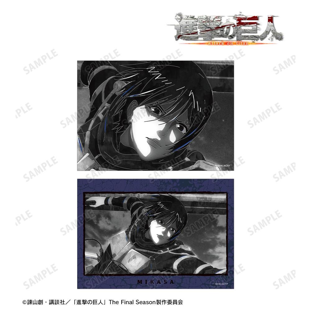進撃の巨人』ミカサ Ani-Art BLACK LABEL 第2弾 ブロマイド2枚セット