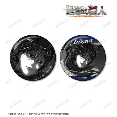 『進撃の巨人』ミカサ Ani-Art BLACK LABEL 第2弾 缶バッジ2個セット