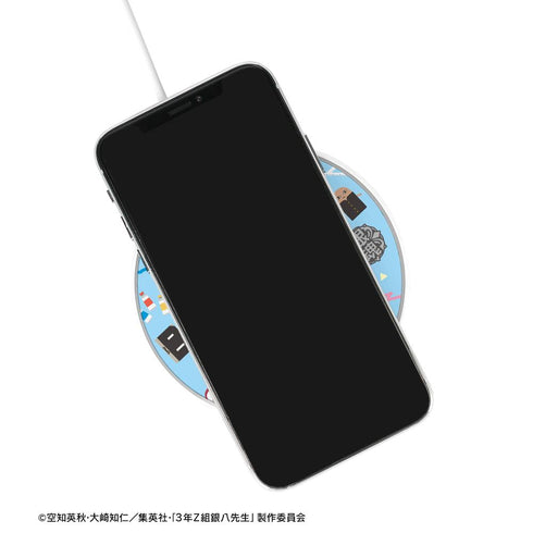 『3年Z組銀八先生』モチーフ柄 サークル型Qi対応ワイヤレス充電器