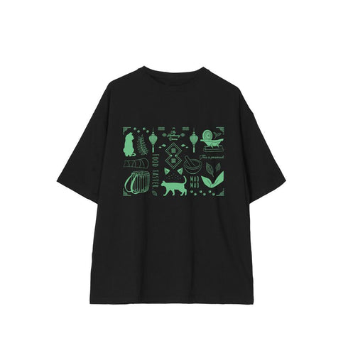 『薬屋のひとりごと』モチーフ柄 BIGシルエットTシャツユニセックス