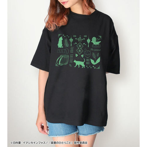『薬屋のひとりごと』モチーフ柄 BIGシルエットTシャツユニセックス