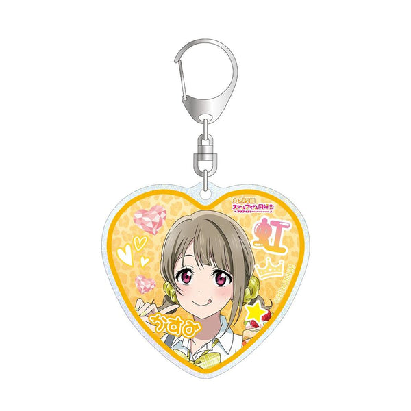 『ラブライブ!虹ヶ咲学園スクールアイドル同好会』描き下ろし 中須かすみ ギャル制服ver. グリッターアクリルキーホルダー【202609再販】