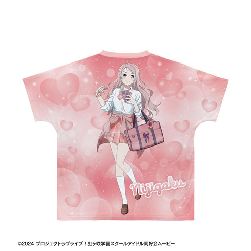 『ラブライブ!虹ヶ咲学園スクールアイドル同好会』描き下ろし 鐘 嵐珠 ギャル制服ver. フルグラフィックTシャツユニセックス【202609再販】