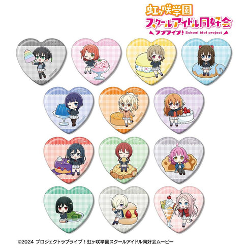 《Love Live! 虹咲学园校园偶像同好会》可收集版 迷你角色 甜点版 心形徽章(单位/盒)