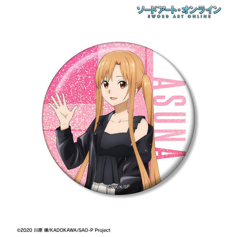 『ソードアート・オンライン』描き下ろし アスナ ライダースジャケットver. 75mmホログラム缶バッジ