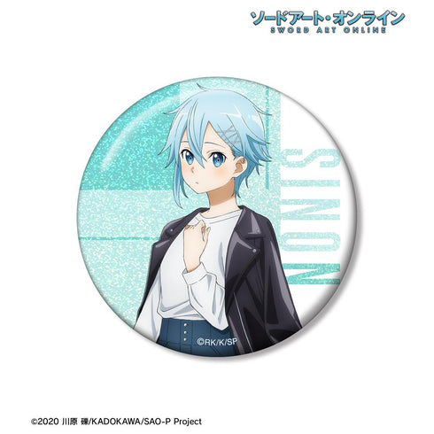 『ソードアート・オンライン』描き下ろし シノン ライダースジャケットver. 75mmホログラム缶バッジ