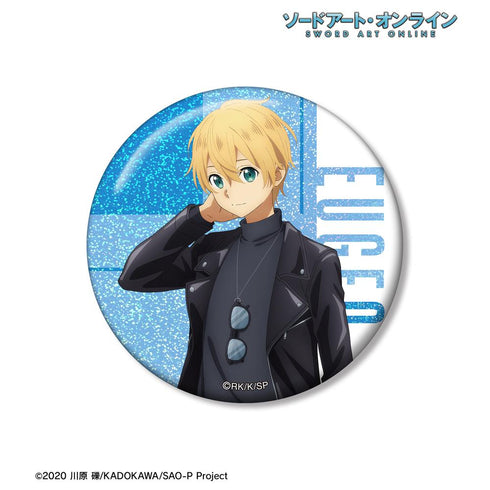 『ソードアート・オンライン』描き下ろし ユージオ ライダースジャケットver. 75mmホログラム缶バッジ