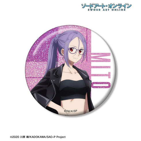 『ソードアート・オンライン』描き下ろし ミト ライダースジャケットver. 75mmホログラム缶バッジ