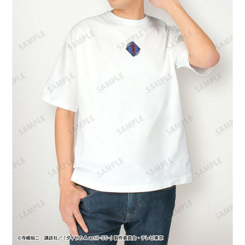 『ダイヤのA actII -Second Season-』描き下ろし 沢村栄純 私服・ショッピングver. 着用刺繍BIGシルエットTシャツユニセックス