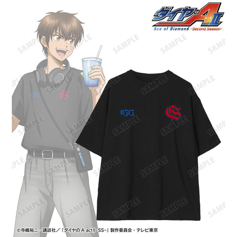 『ダイヤのA actII -Second Season-』描き下ろし 沢村栄純 私服・野球観戦ver. 着用BIGシルエットTシャツユニセックス