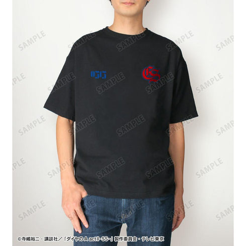 『ダイヤのA actII -Second Season-』描き下ろし 沢村栄純 私服・野球観戦ver. 着用BIGシルエットTシャツユニセックス