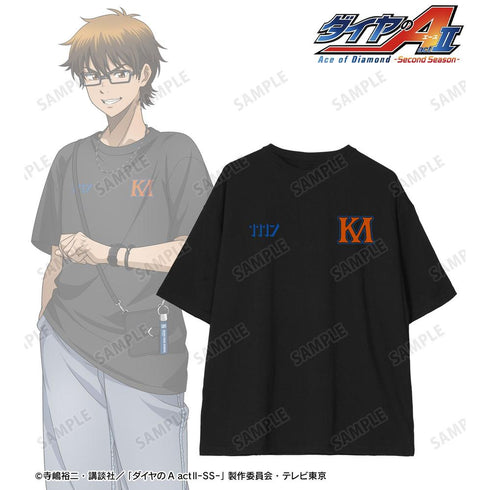 『ダイヤのA actII -Second Season-』描き下ろし 御幸一也 私服・野球観戦ver. 着用BIGシルエットTシャツユニセックス